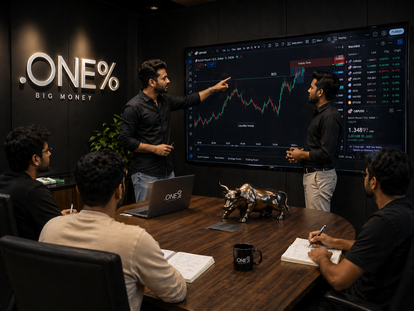 .ONE% Capitals live trading mentorship session — Keshav Dargar and Khushal Dudhoria — India 2026