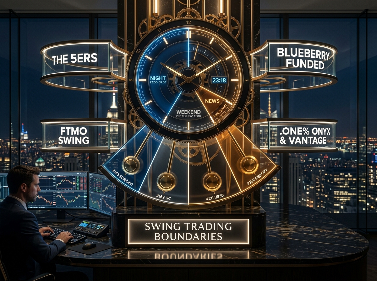 Swing trading prop firm compatibility — The5ers vs FTMO vs Blueberry — .ONE% Capitals worldwide guide